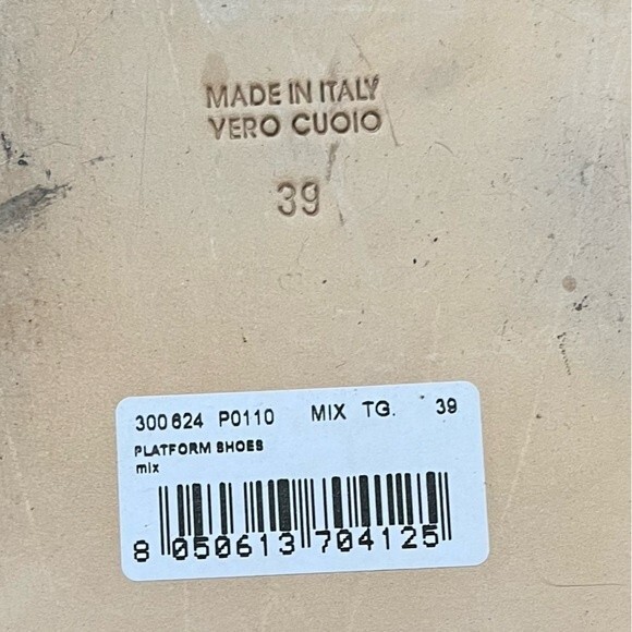 Alysi Leather Platform Shoes 39 NWOB - Picture 16 of 16